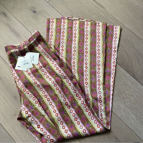 SANDRO
graphic-print stripe flared trousers - Picture 5 of 11